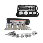 Maleta cromada de 50 kg con discos y barras - Imagen 4