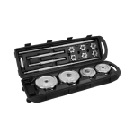 Maleta cromada de 50 kg con discos y barras - Imagen 2